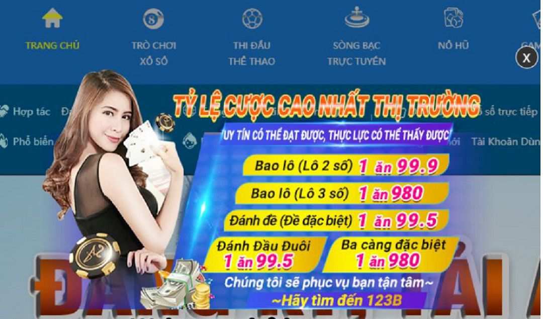 Nhà cái 123b là một trong top nhà cái uy tín tại Việt Nam