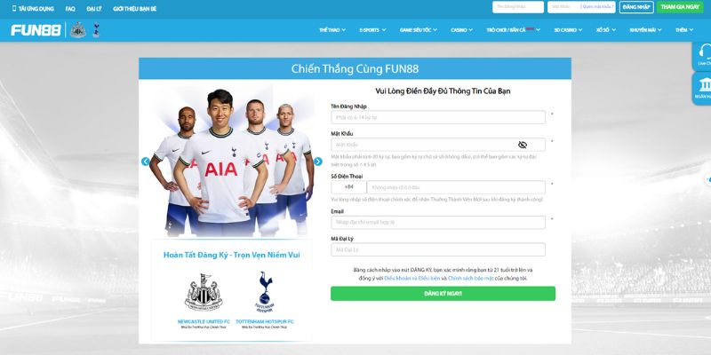 Anh em lưu ý cần điền chính xác mọi thông tin